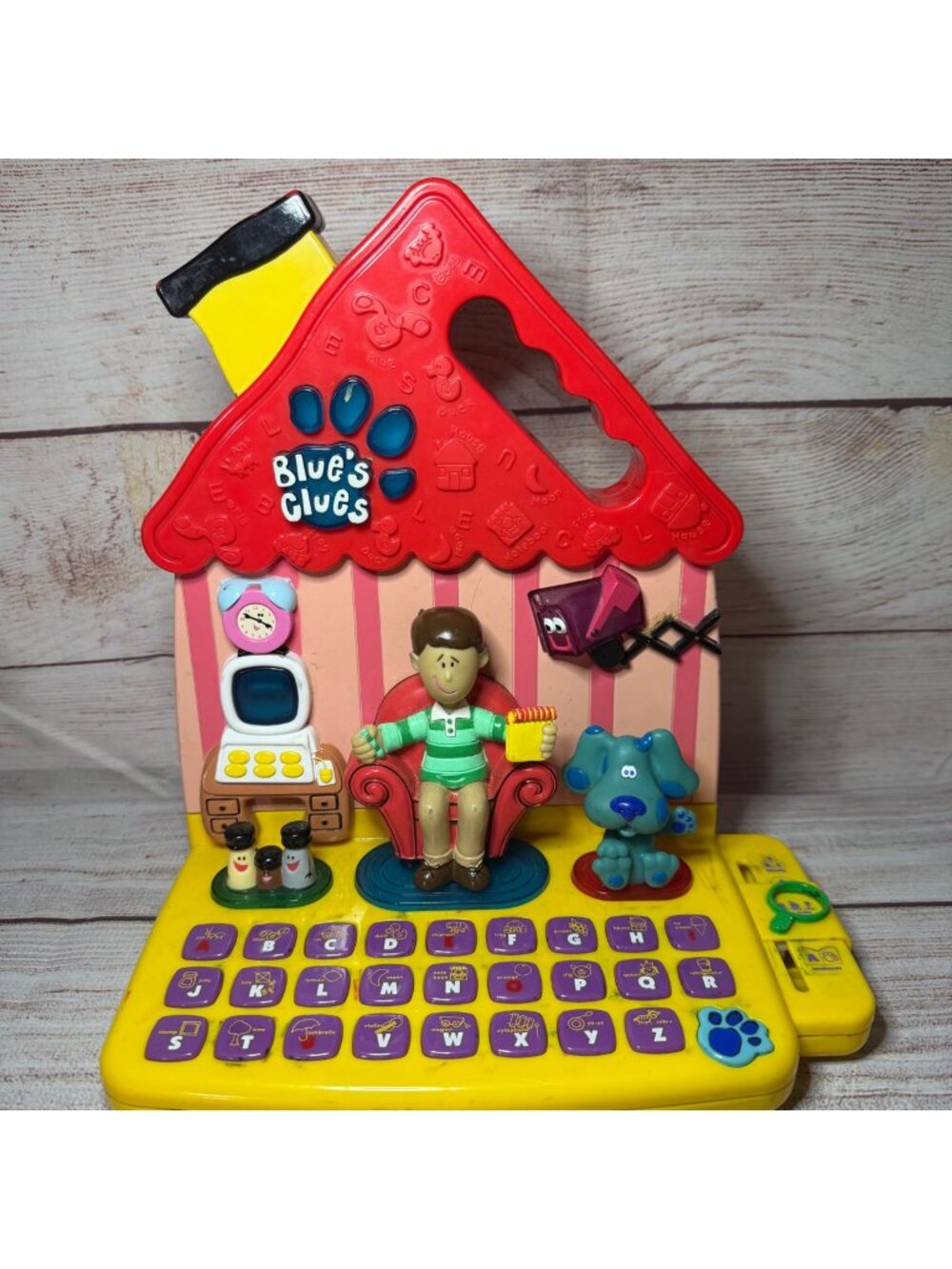 Fisher Price Blue's Clues ABC Playhouse -Vintage 2000 WORKS - RARE